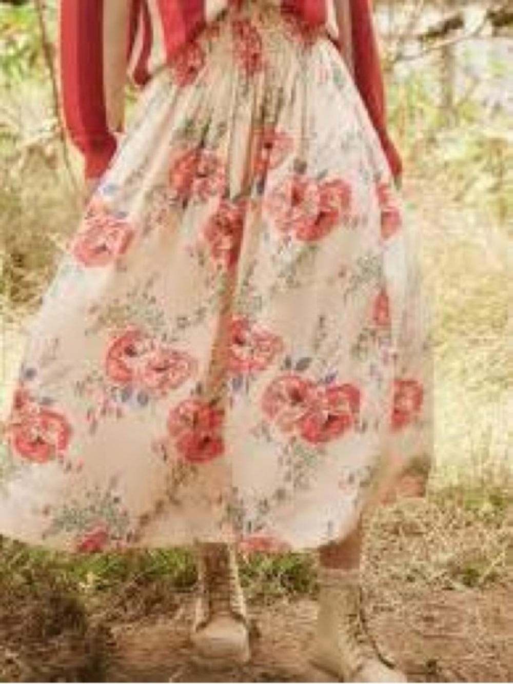 THE GREAT. Silk Viola Skirt - Size 1 (Fits Size M Elastic Waist) GUC